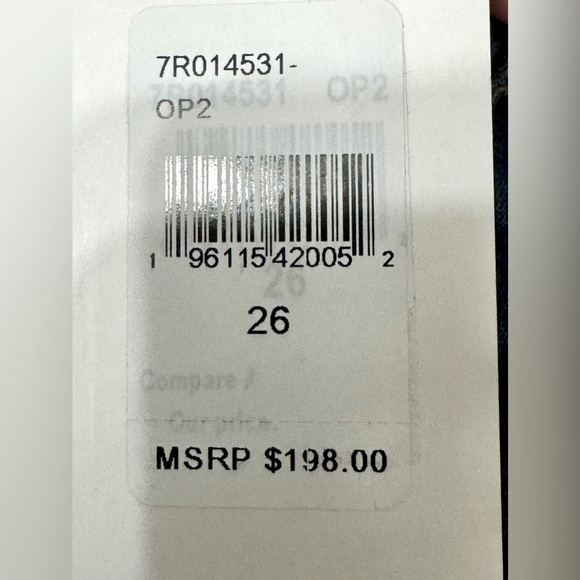 7 For All Mankind NWT Sz 26 High Waist Slim Kick Flair Jean, Raw Edge Hem - Picture 6 of 10